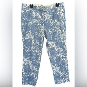 Boden Capri Pants Womens 12R Blue High Rise Zip Fly Pockets